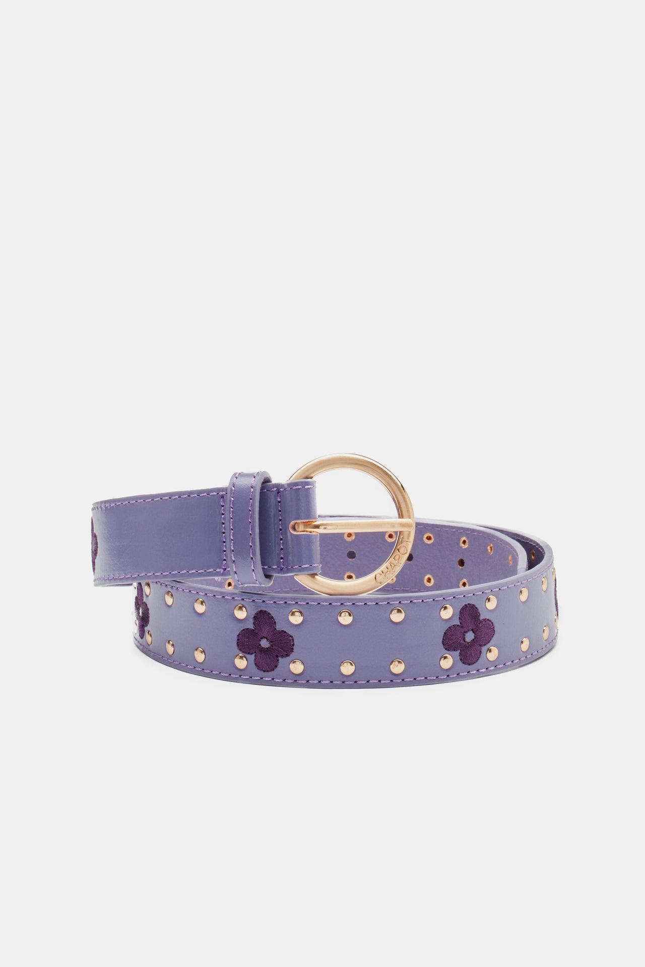 Flower Studded Belt | Poppy Purple – Fabienne Chapot