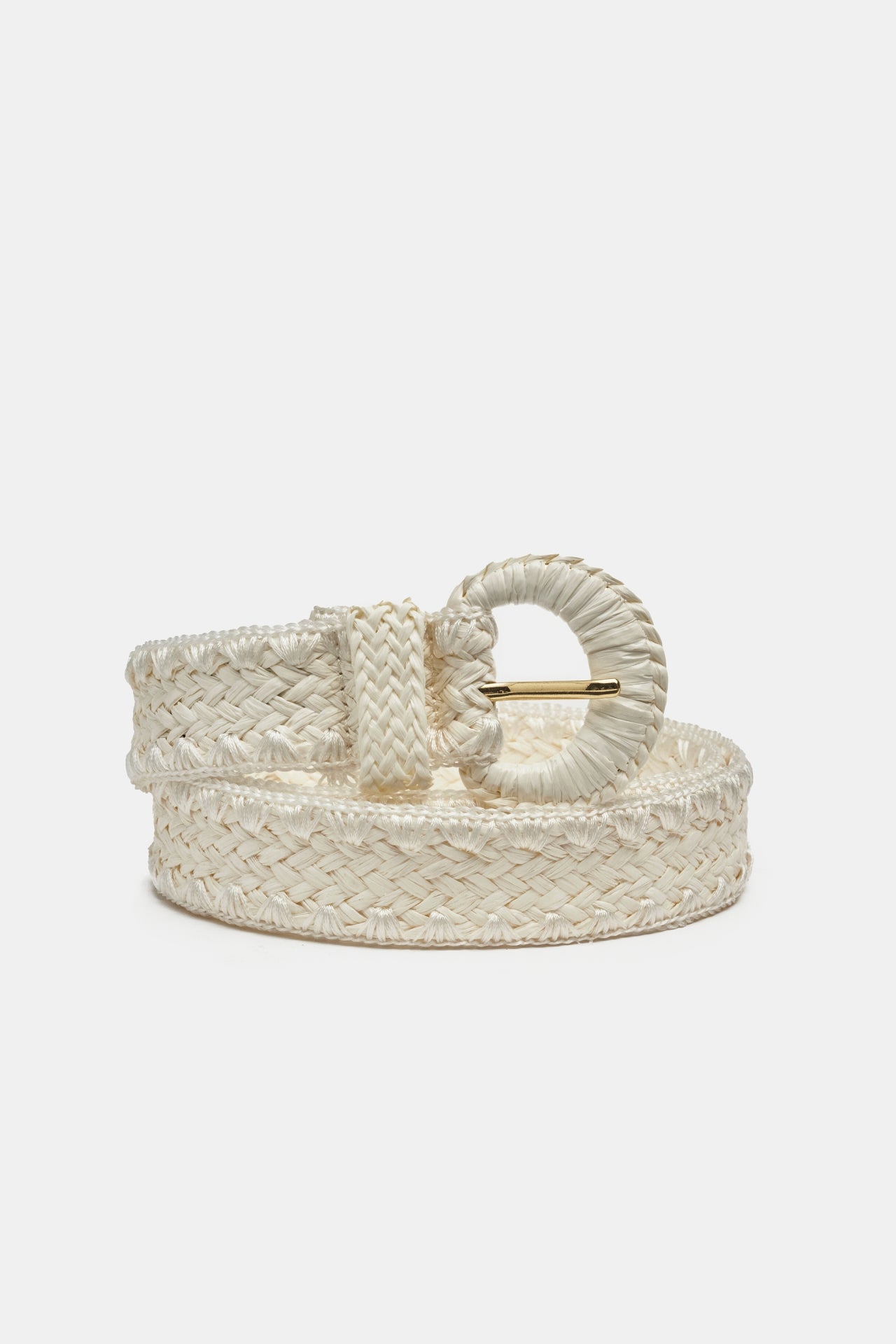 Raffia Belt | Cream White