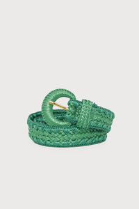 Raffia Belt | Green Glow