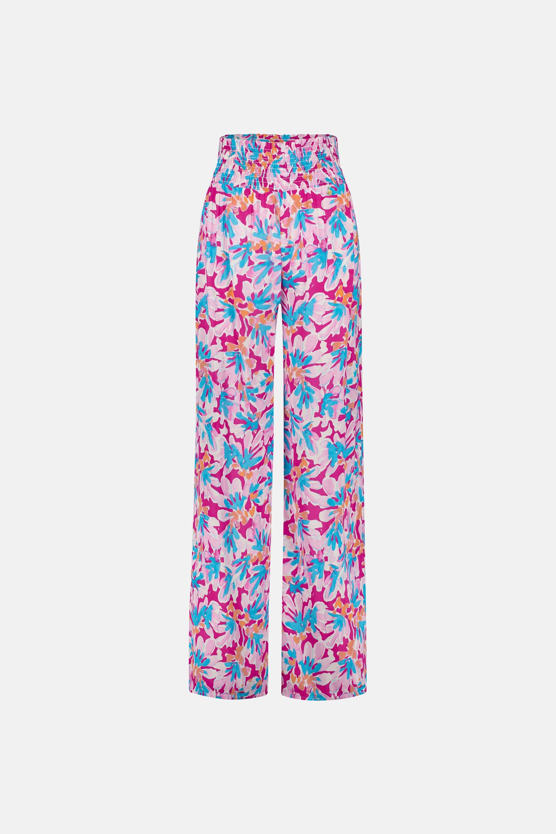 Palapa Trousers | Azure Blue/Hot Pink