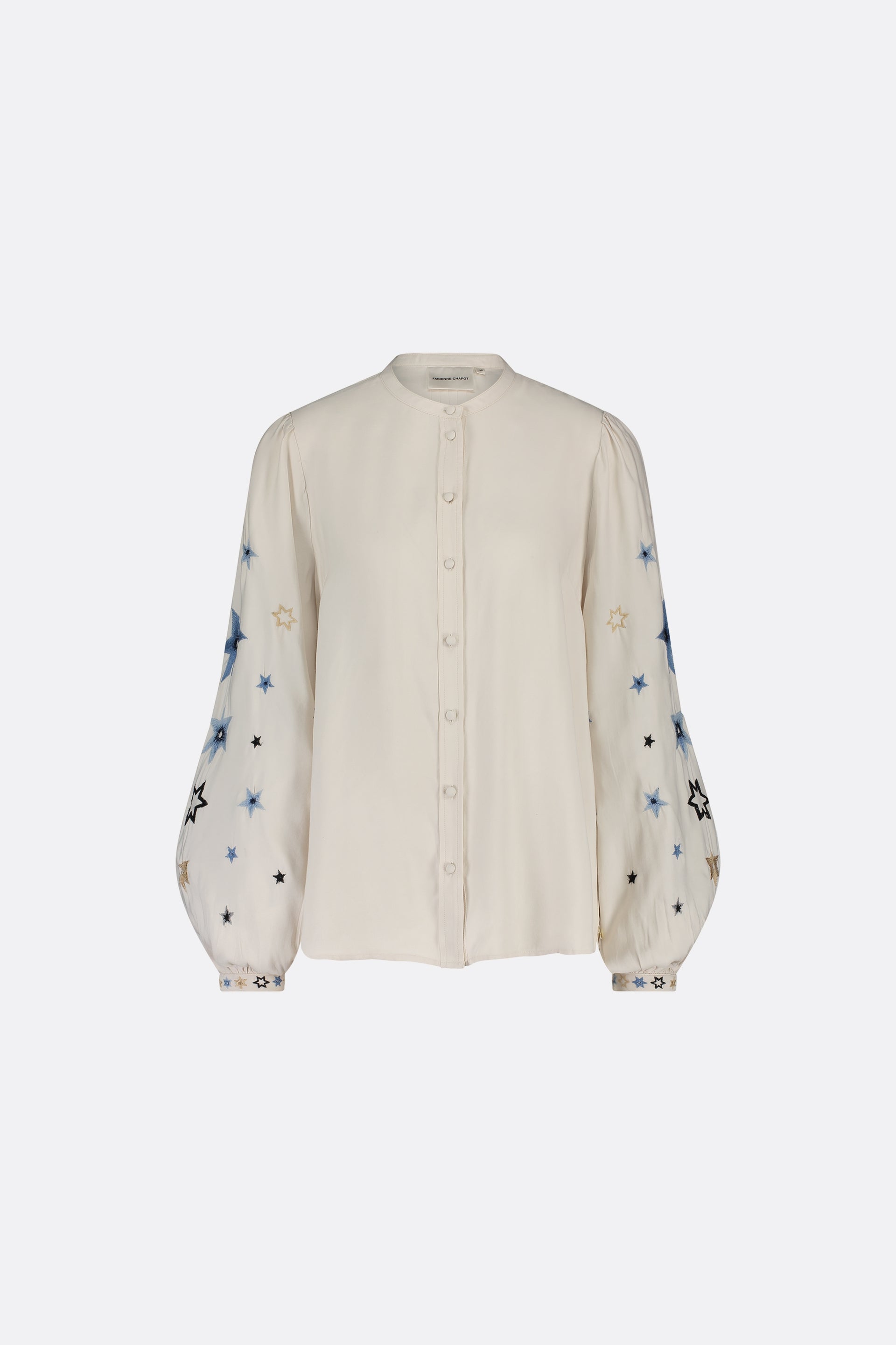 Harry Blouse | Warm White/Blue