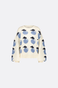 Apple Pullover | Cosy White/Blue