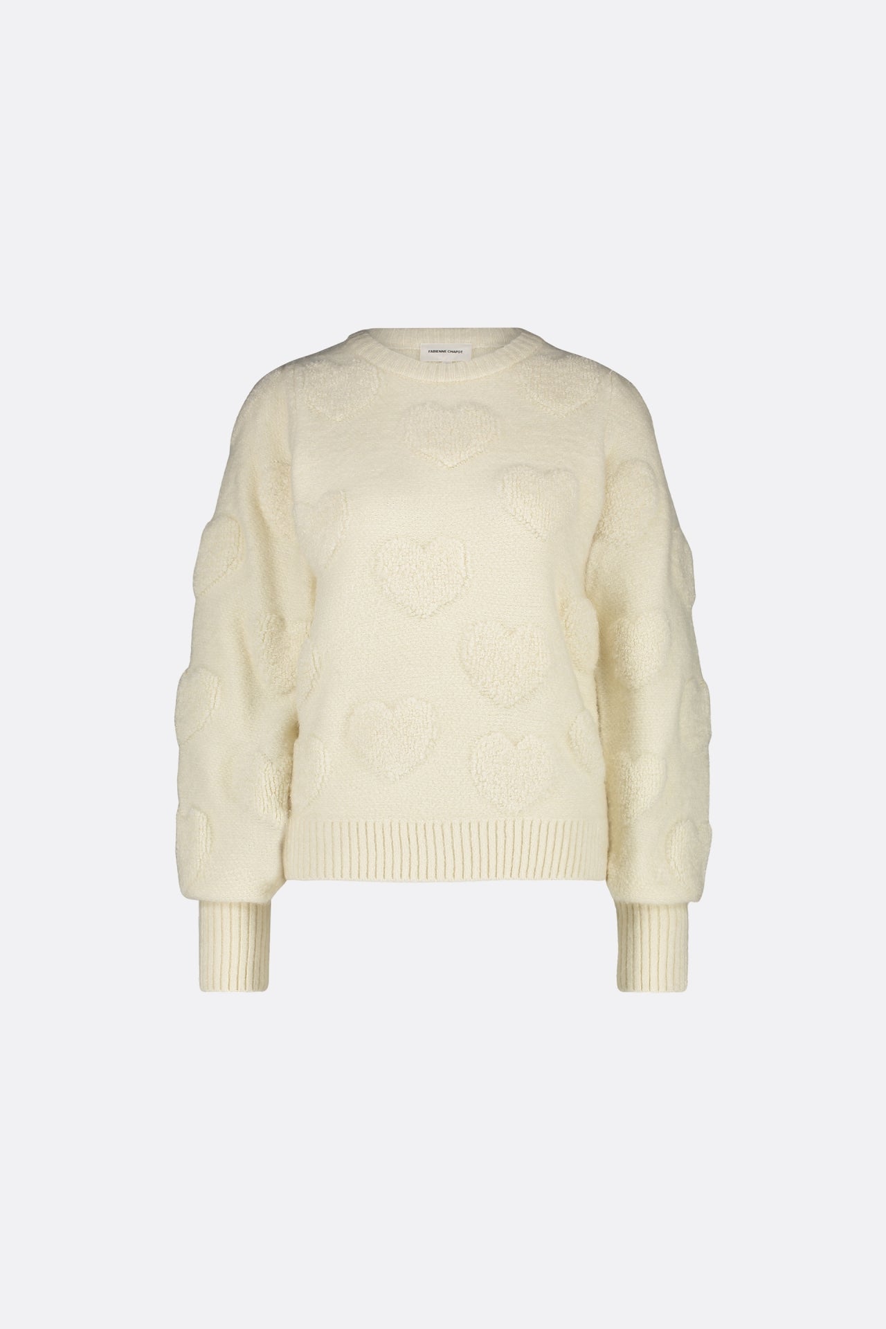 Bibian Heart Pullover | Warm White