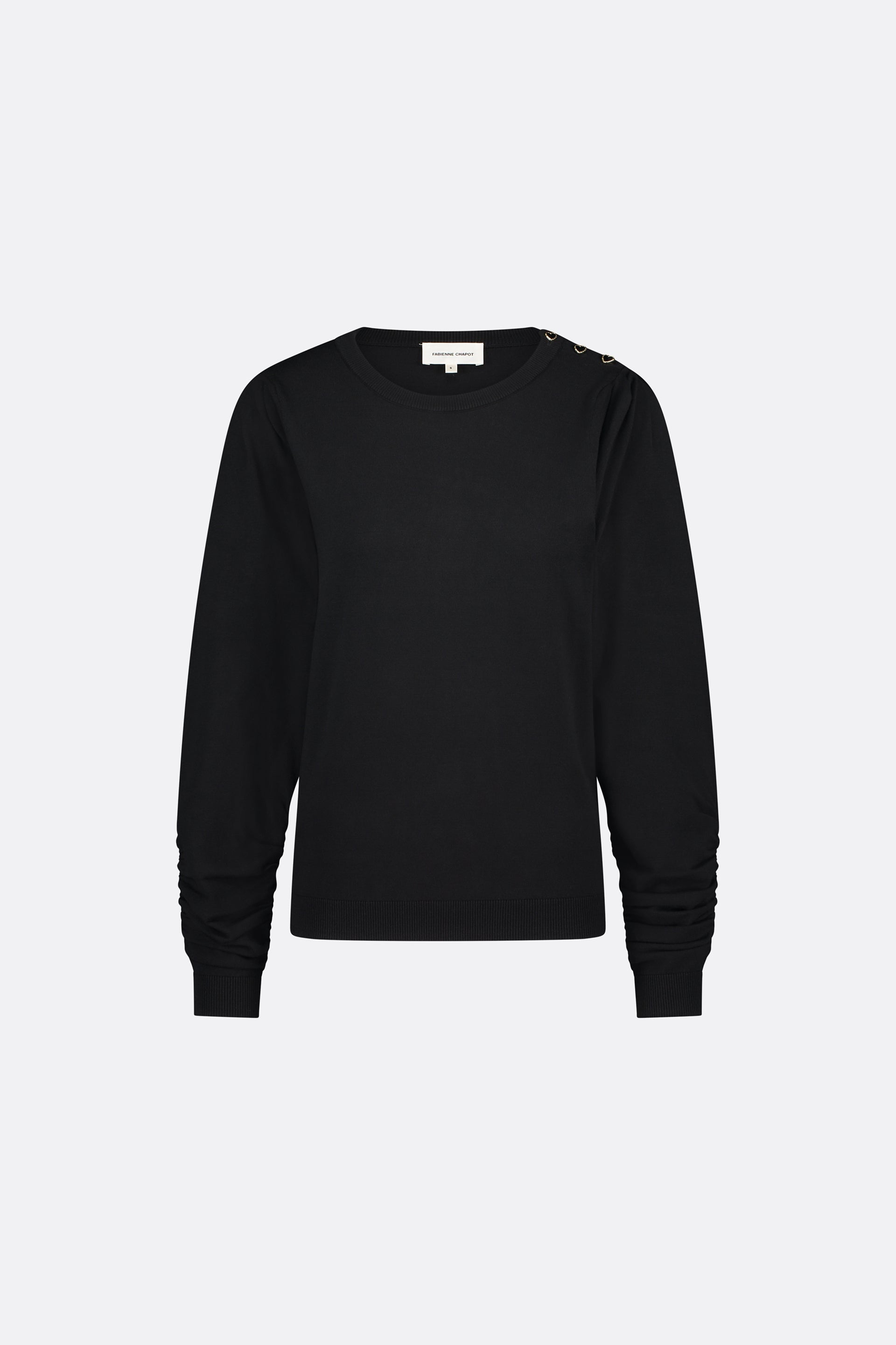 Molly Scrunch Pullover | Black