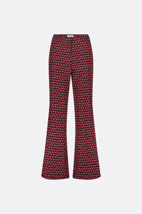 Puck Trousers | Black/Cerise Red