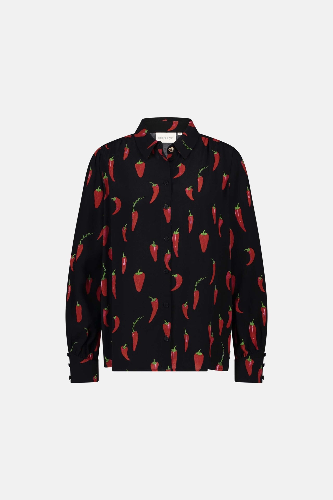 Coco Blouse | Black/Red Hot Chilli