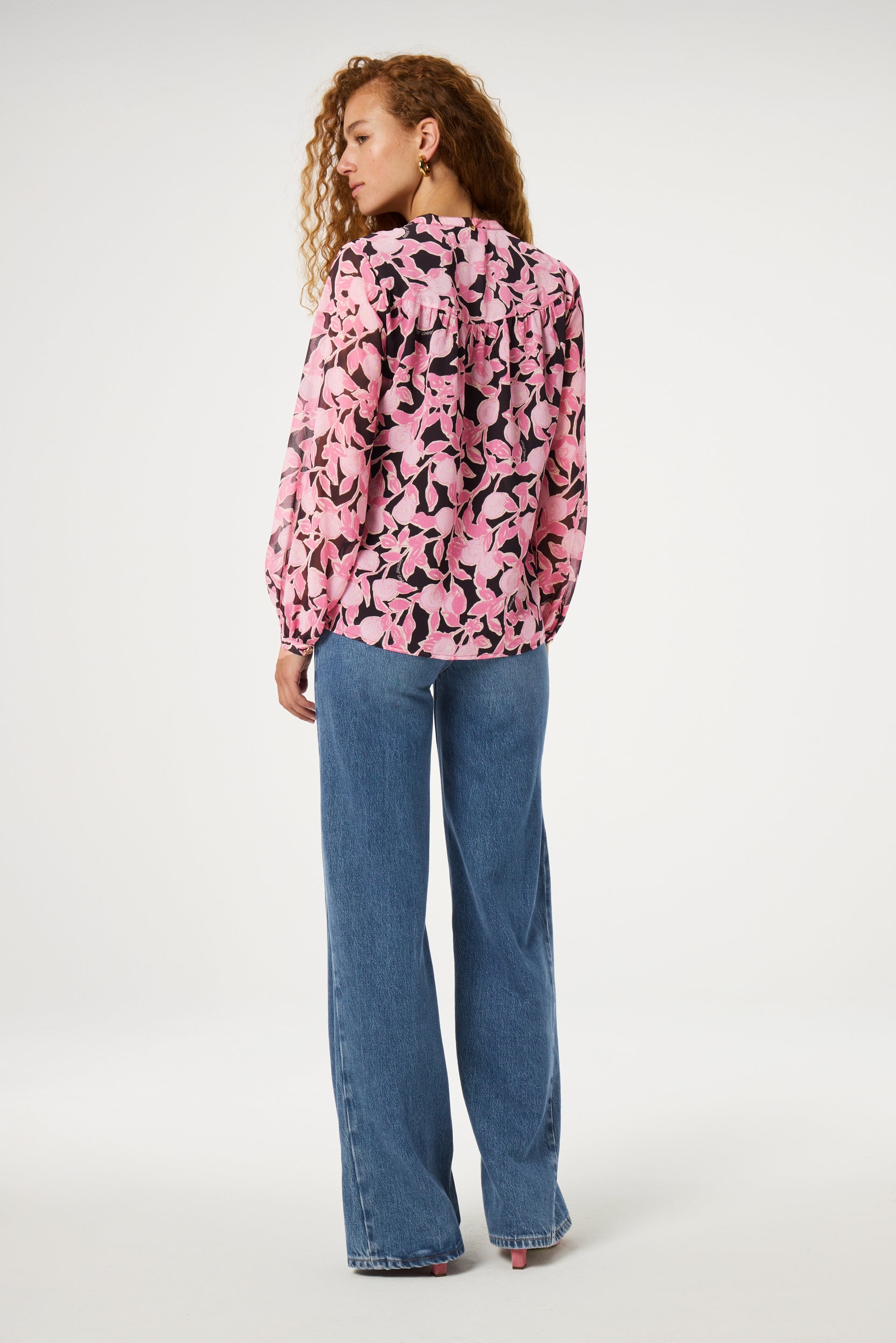 Frida Blouse | Black/Pink Rodeo