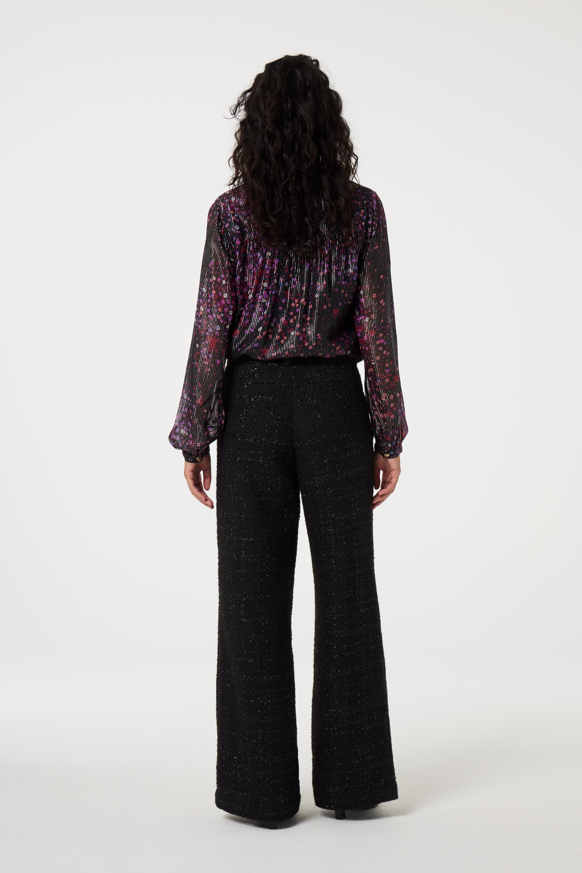 Frida Blouse | BLack/Raspberry