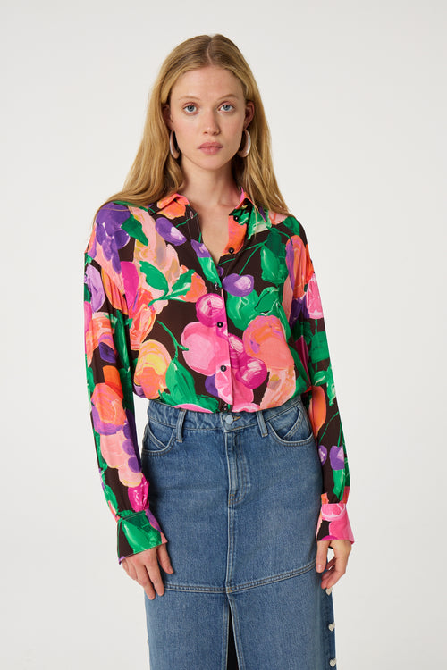 Anouk Blouse | Razzy Pink/Green App