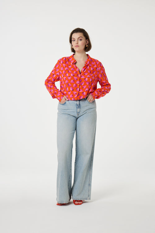 Coco Blouse | Tangerine/Pink Dream