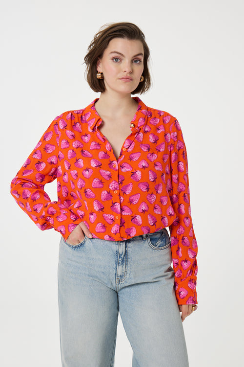 Coco Blouse | Tangerine/Pink Dream