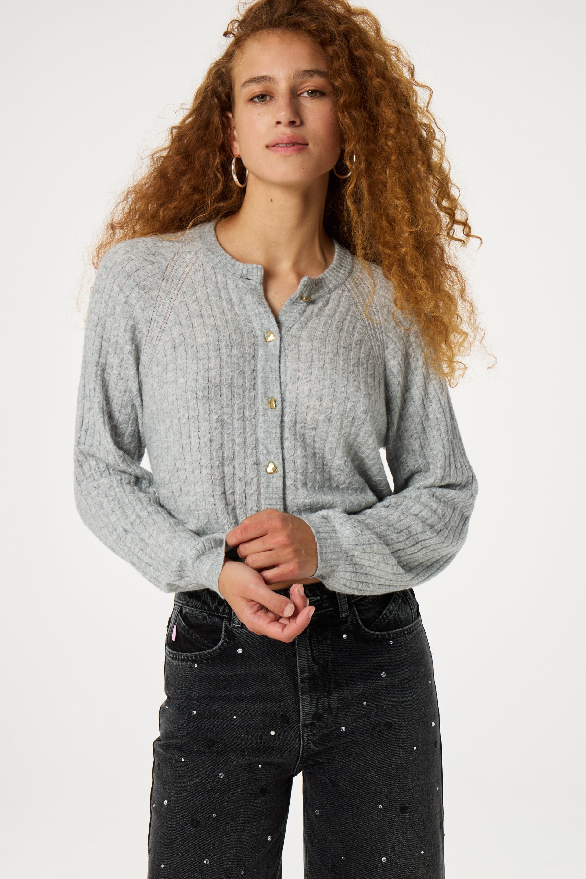 Charlotta Cardigan | Grey Melange