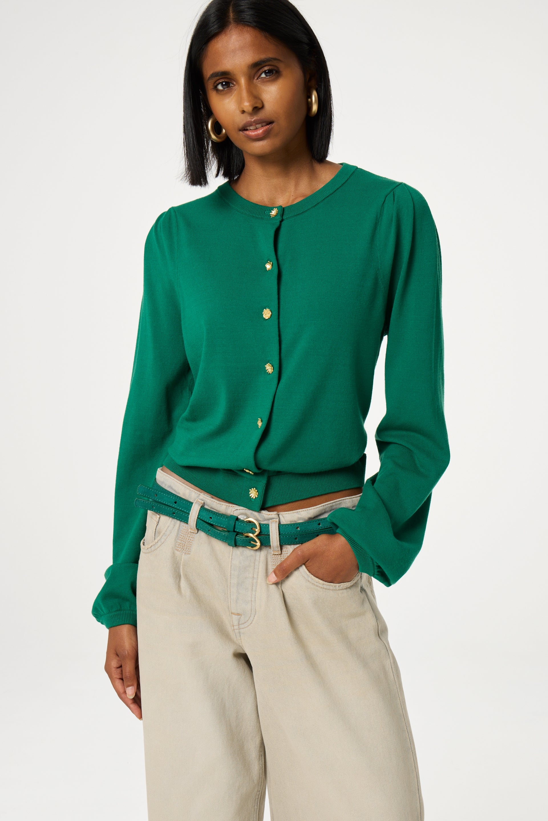 Molly Cardigan | Bottle Green