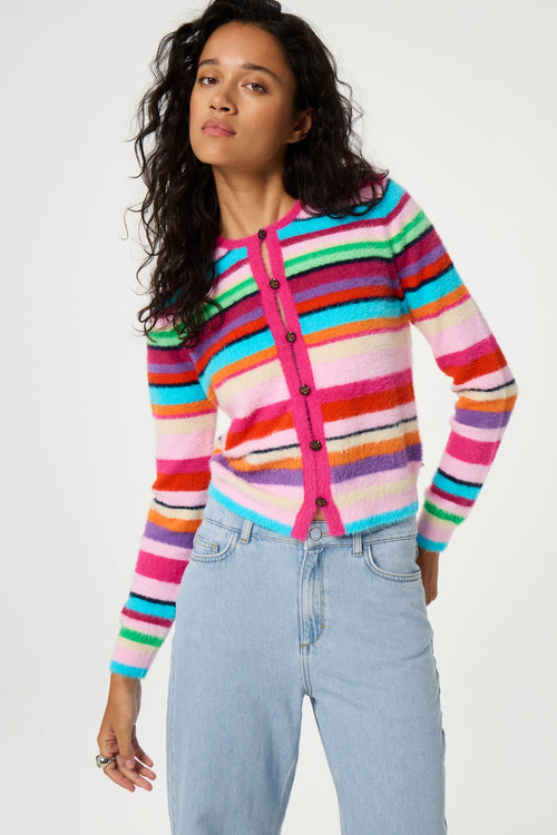 Henry Cardigan | Multi Stripe