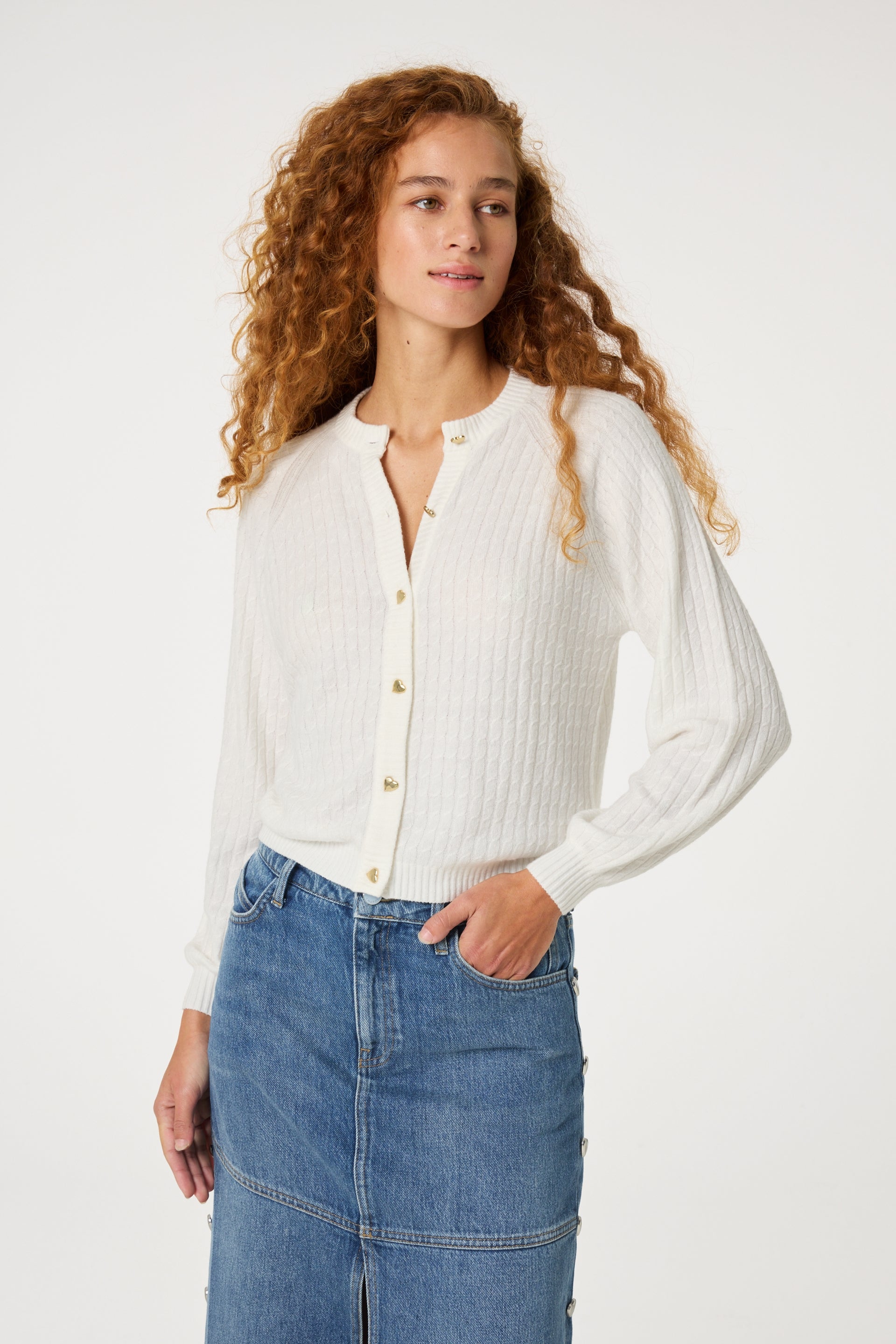 Charlotta Cardigan | Cosy White