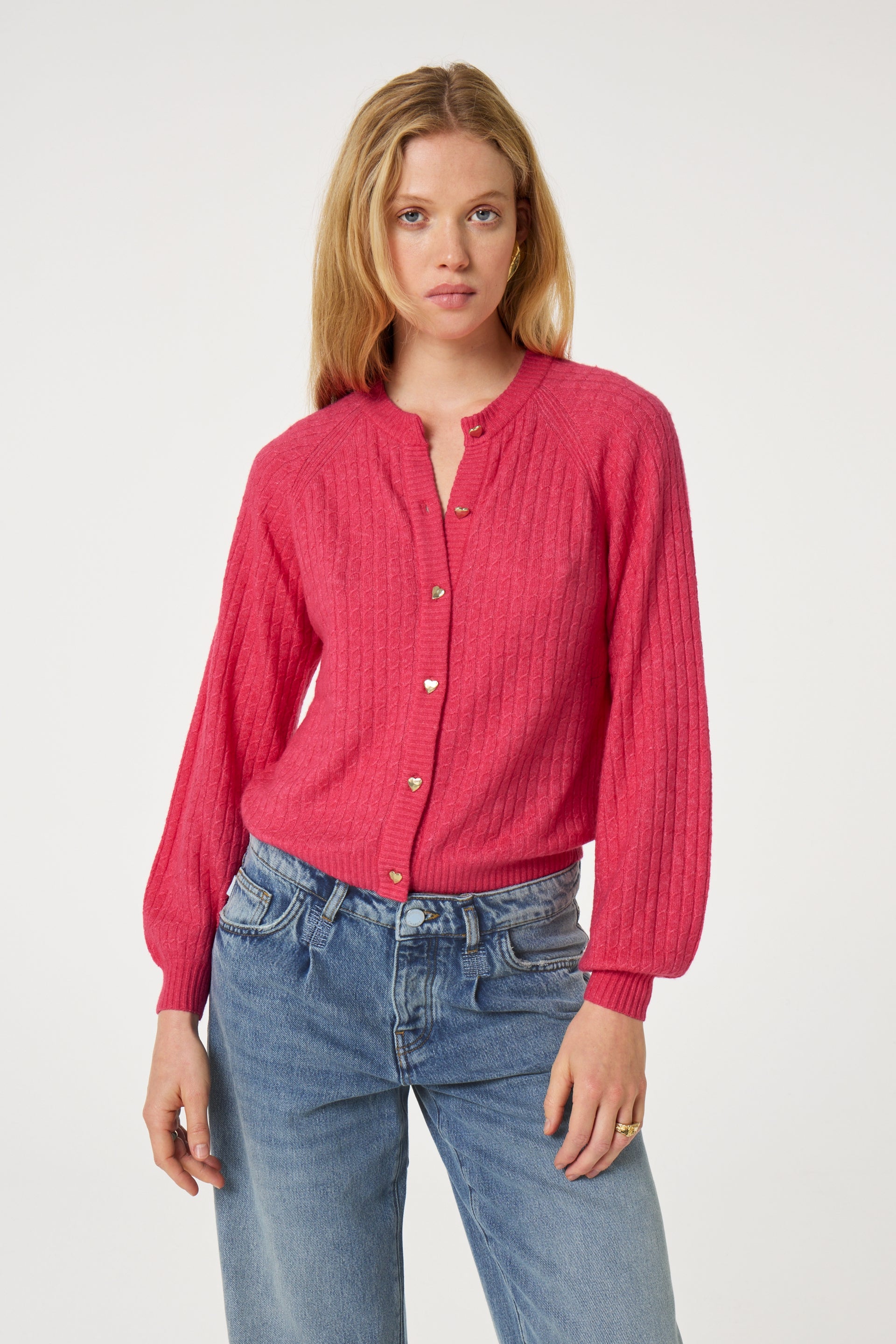 Charlotta Cardigan | Spicy Pink