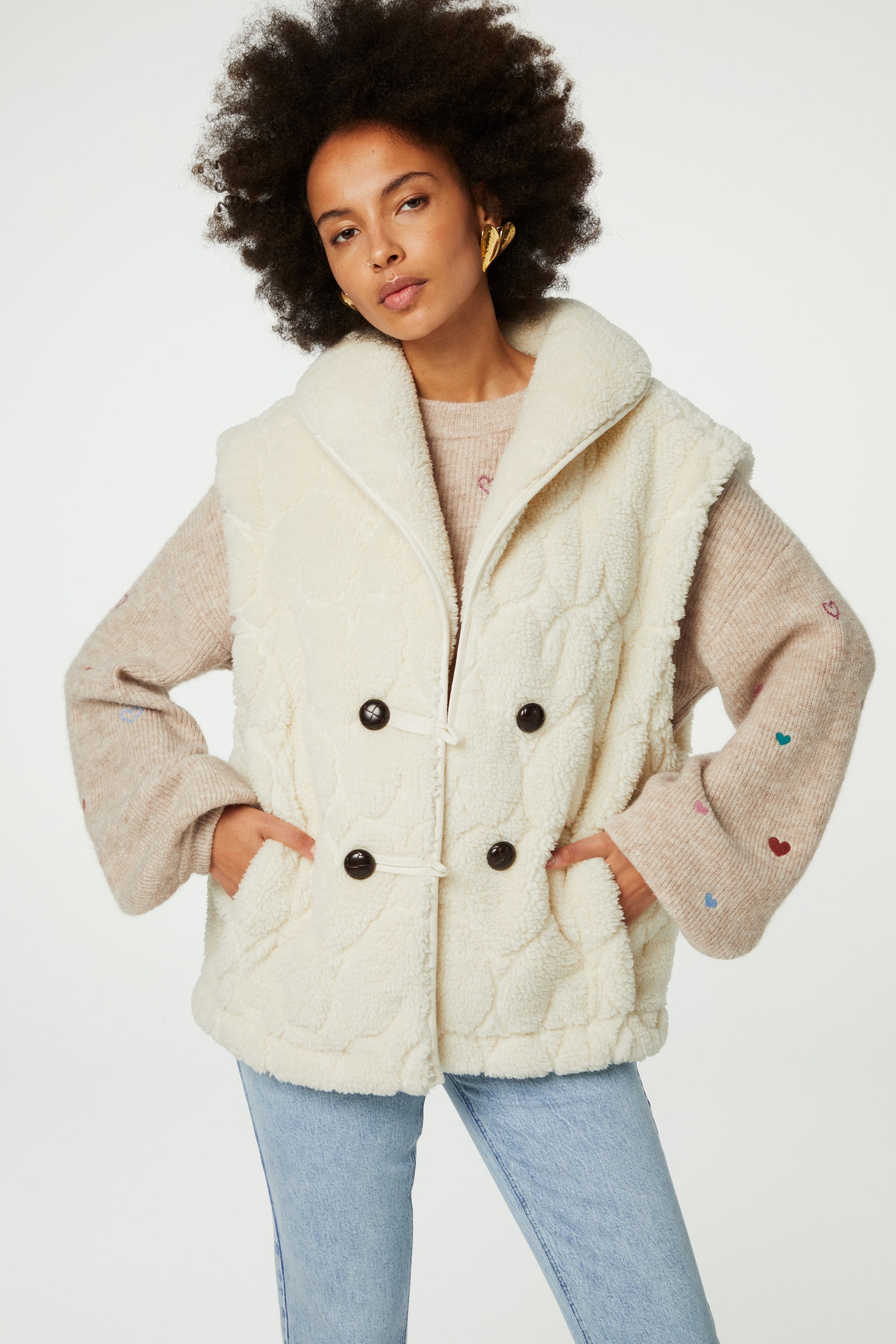 Merlin Gilet | Cosy White