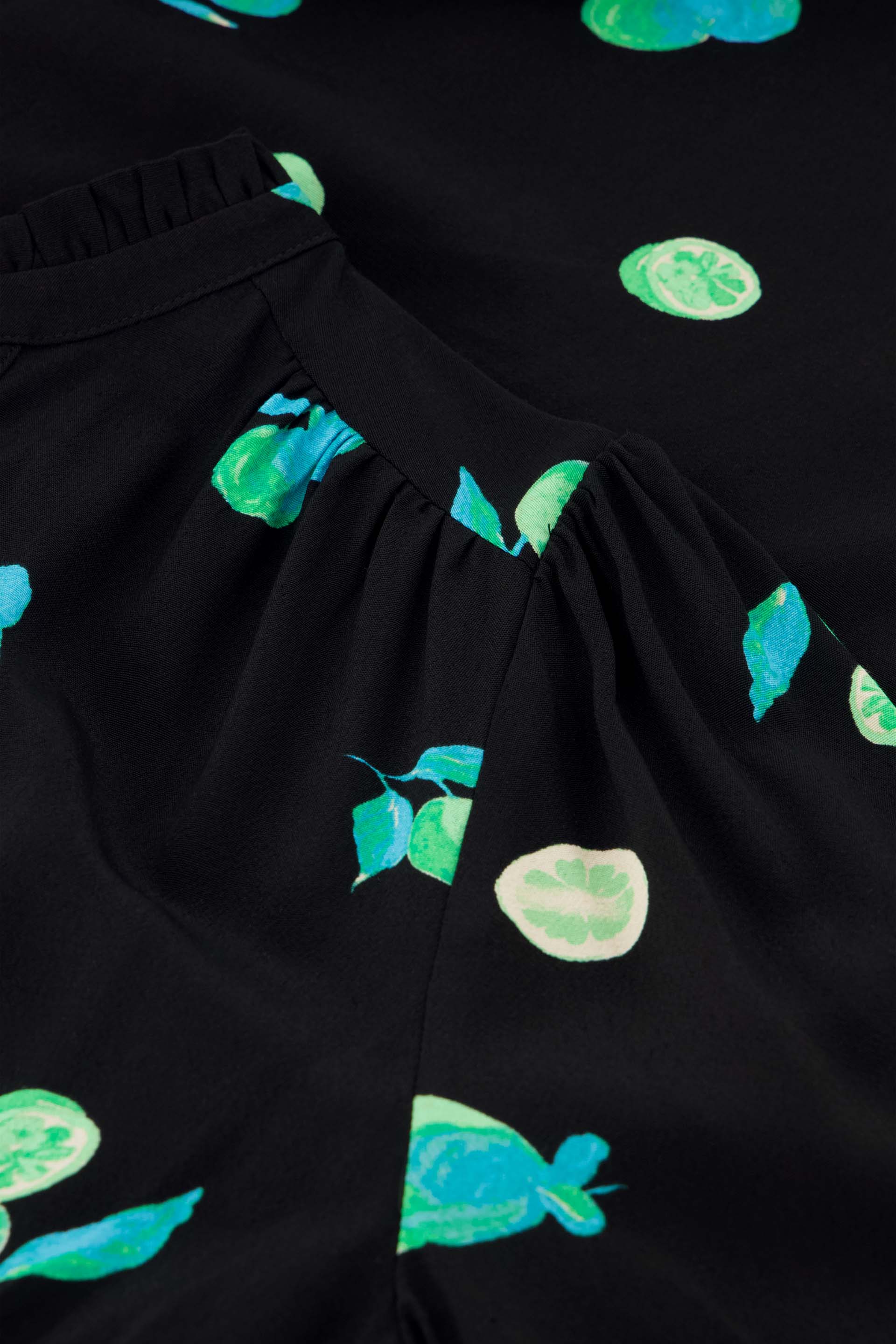 Anissa Dress | Black/Green Zest