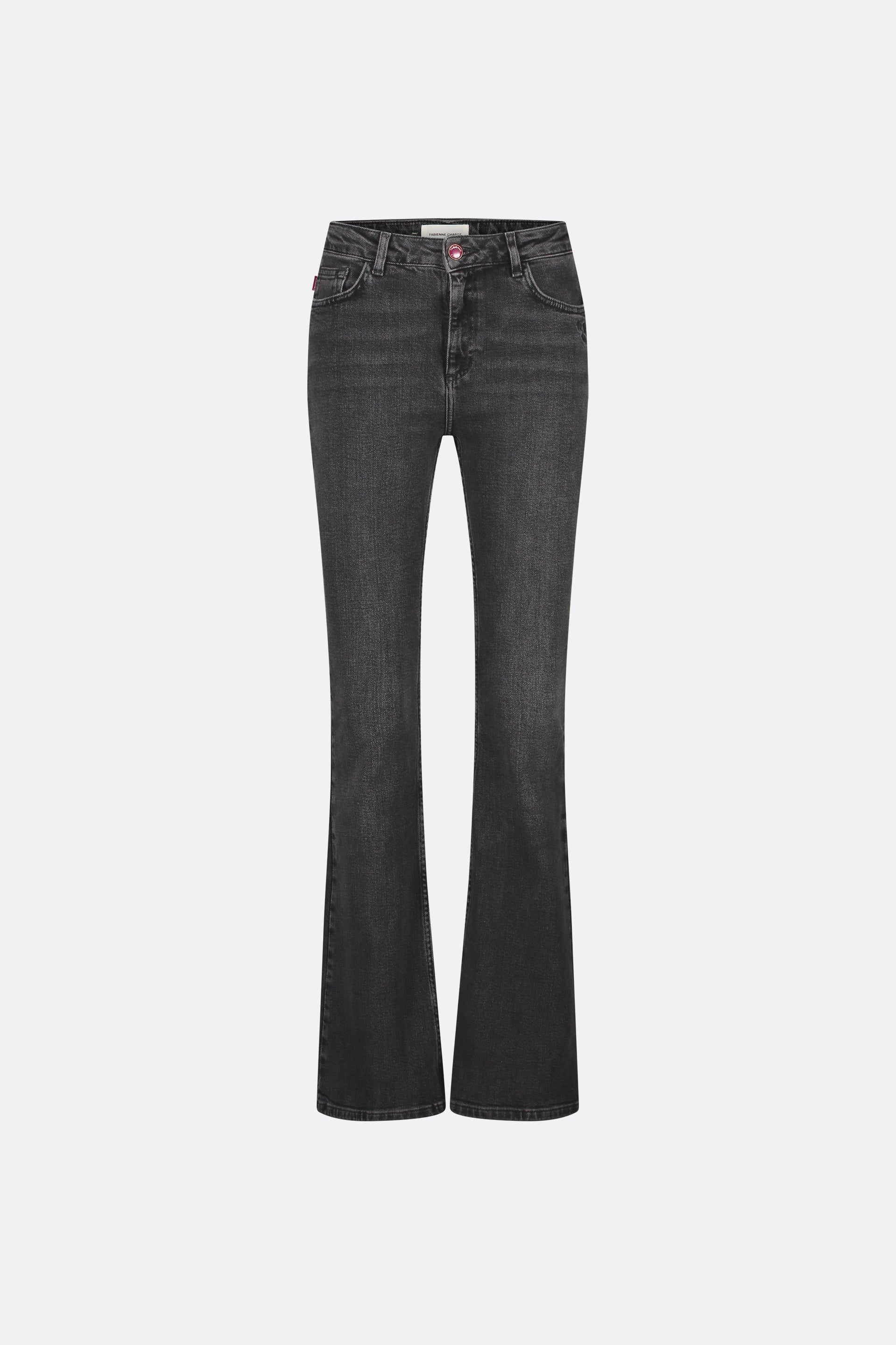 Eva Flare Jeans | Washed Dark Grey