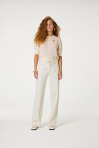 Lucy Wide Leg Jeans | Warm White