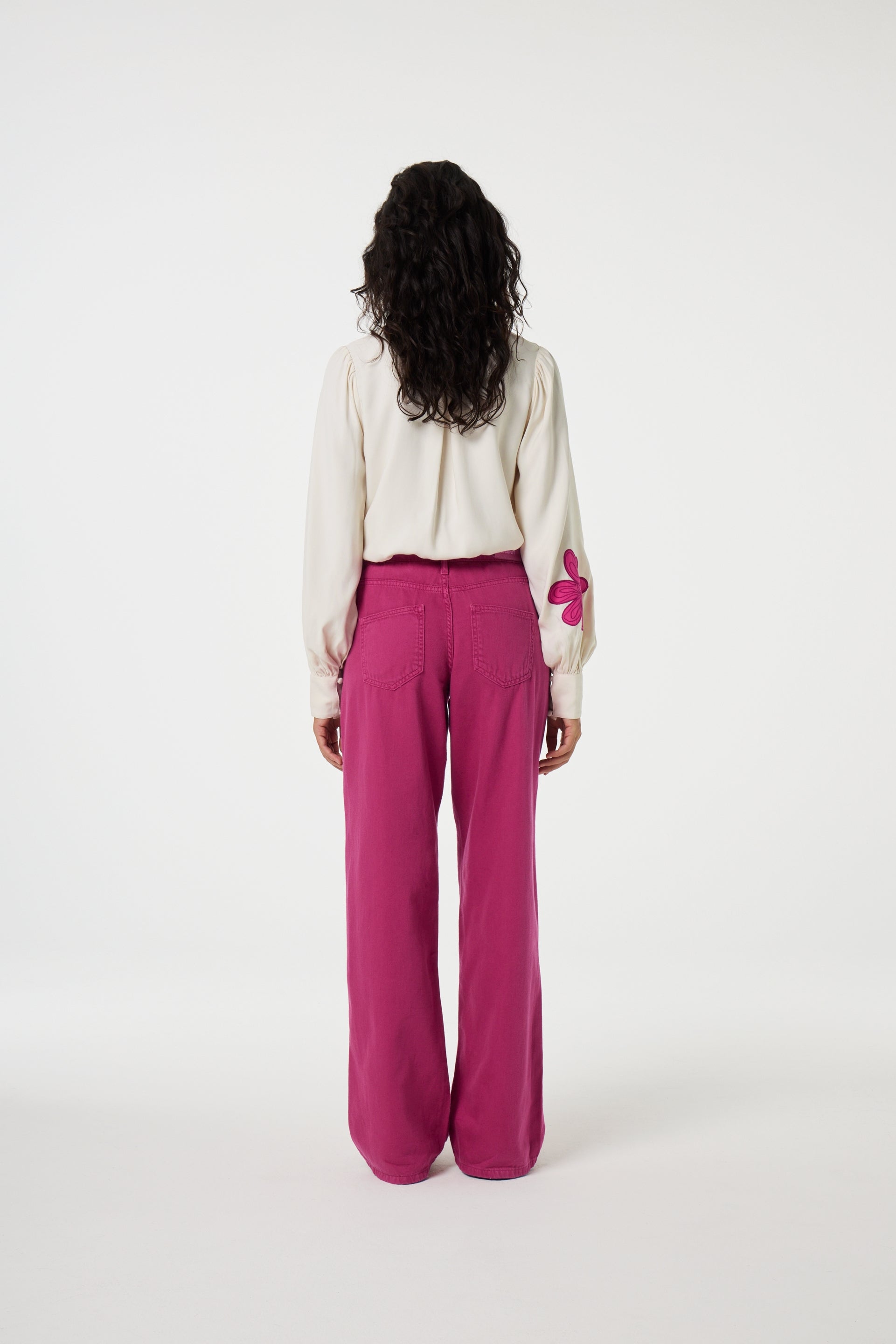 Lucy Wide Leg Jeans | Razzy Pink