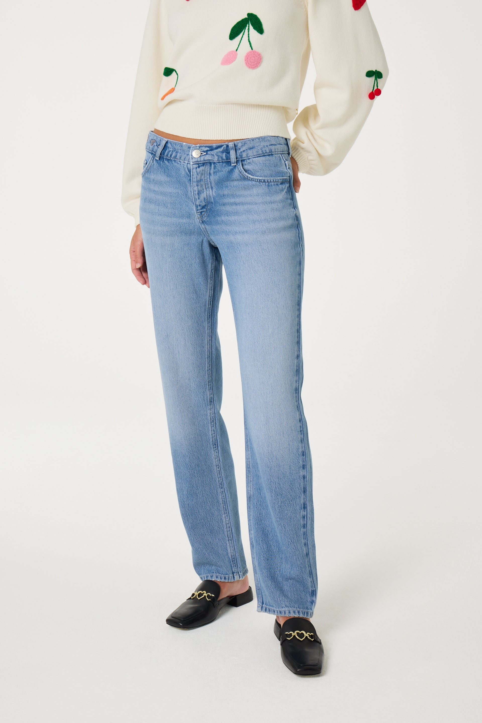 Marie Straight Leg Jeans | Mid Blue