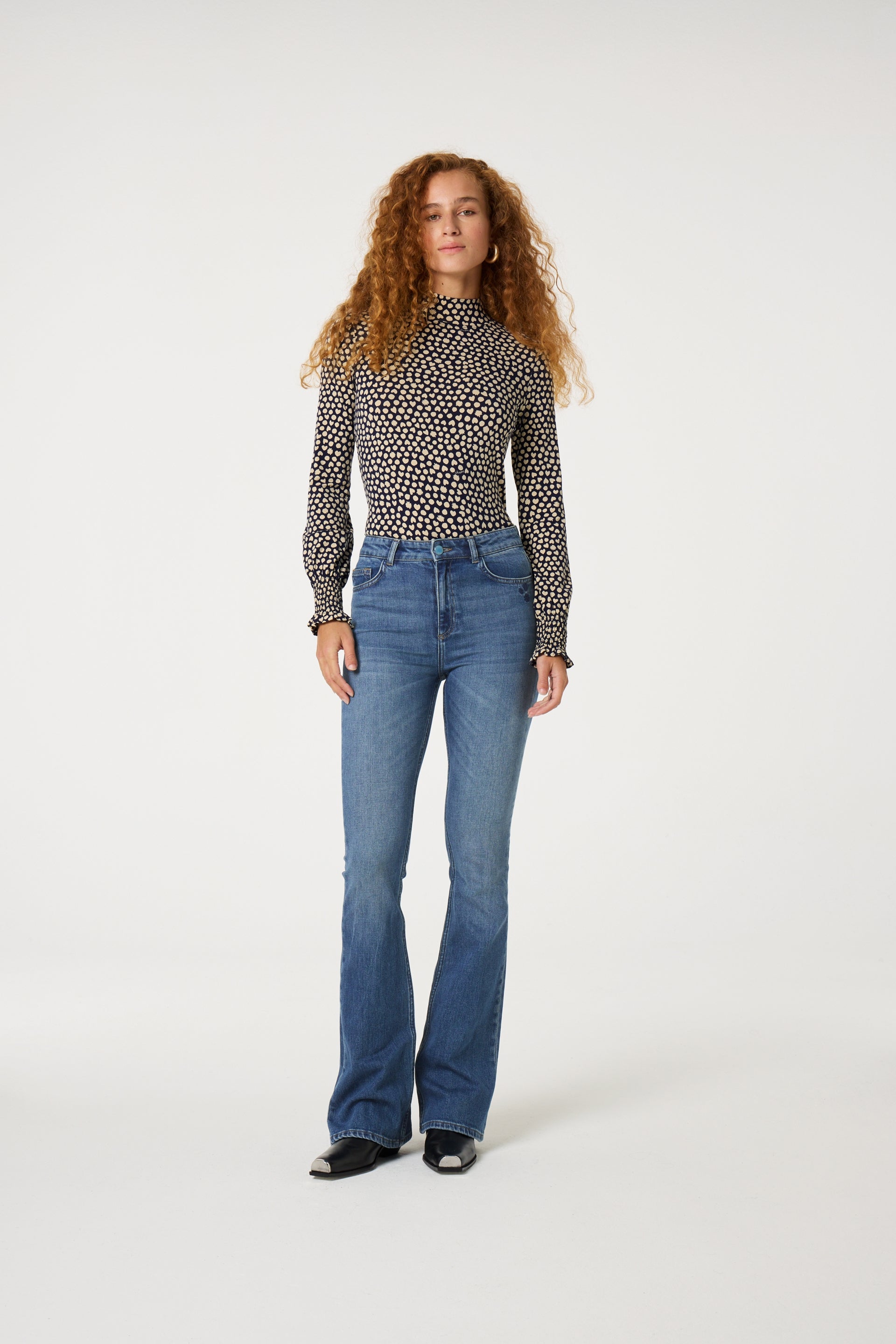 Eva Flare Jeans | Mid Blue