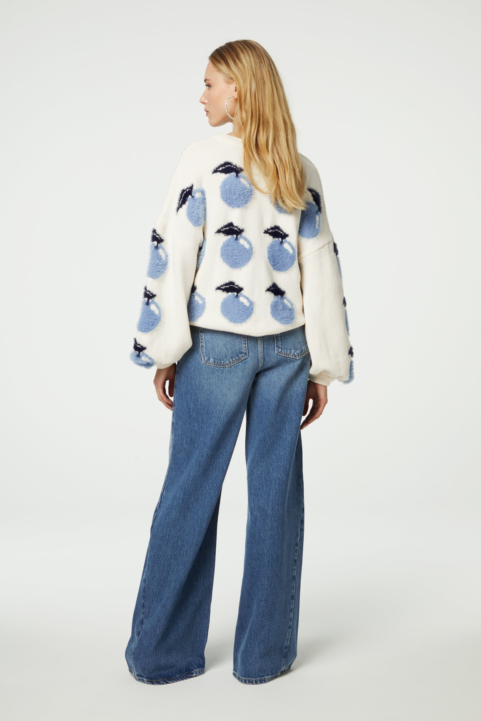 Apple Pullover | Cosy White/Blue