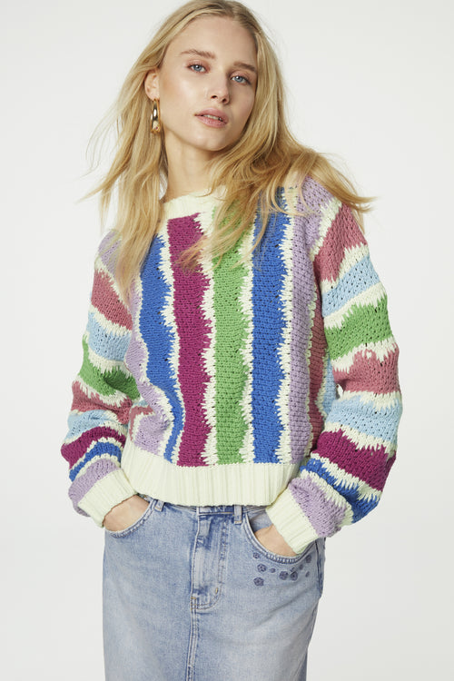 Heath Pullover | Multi Stripe