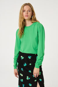 Molly Scrunch Pullover | Green Apple