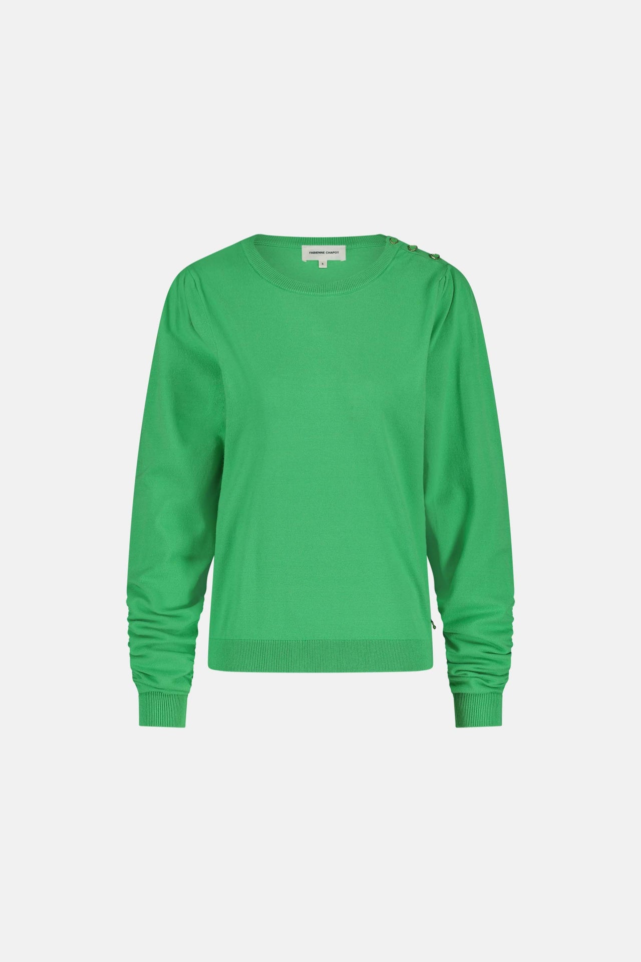 Molly Scrunch Pullover | Green Apple