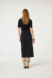 Carmel Denim Skirt | Washed Black