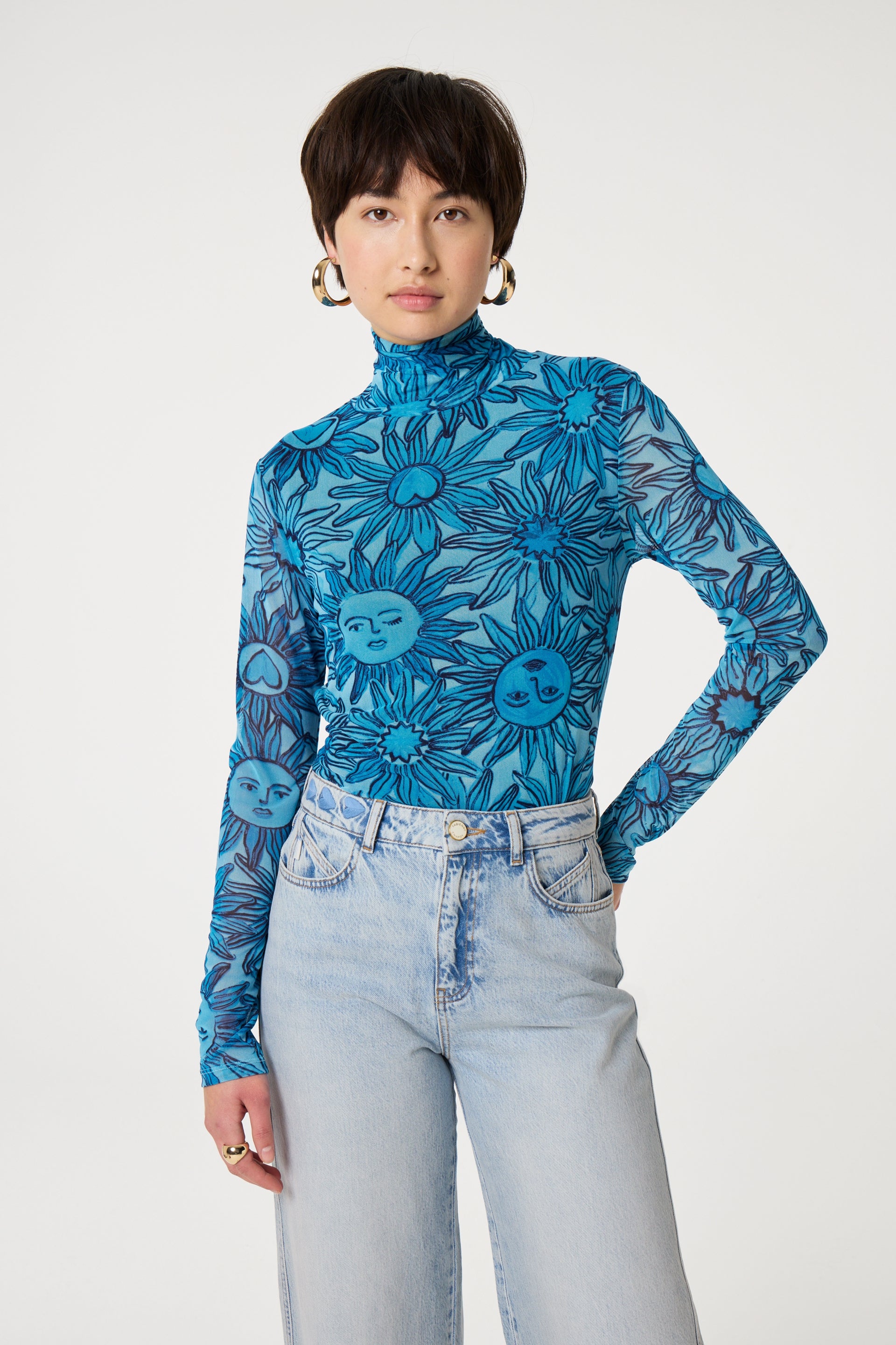 Jane Top | Blue Lilly/Azure Blu