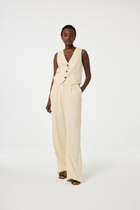 Nura Pleated Trousers | Latte