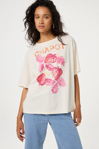 Steve Sketchbook T-Shirt | Cosy White/Coral